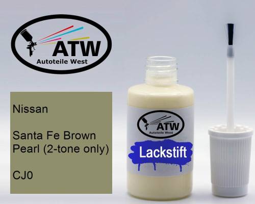 Nissan, Santa Fe Brown Pearl (2-tone only), CJ0: 20ml Lackstift, von ATW Autoteile West.